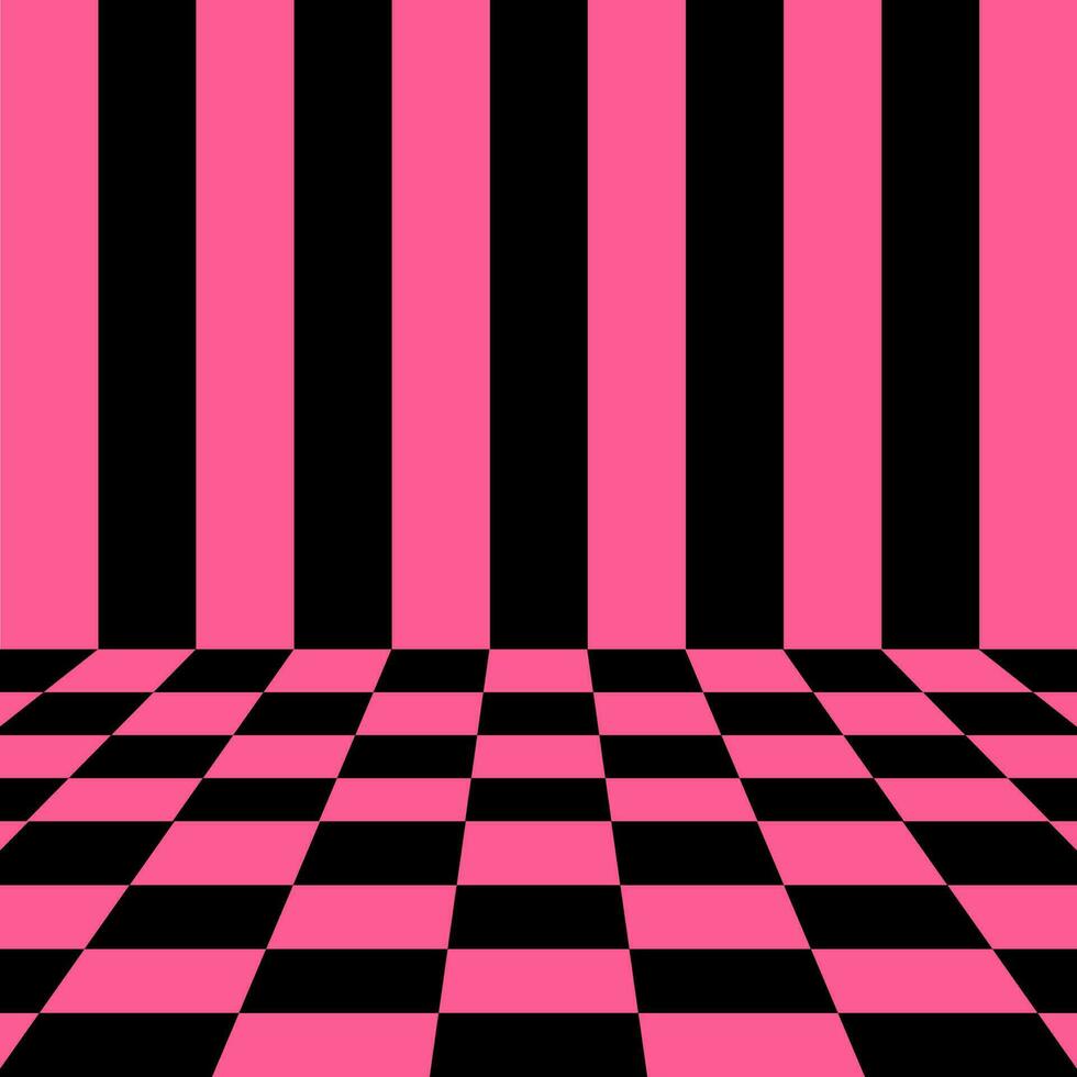 schwarzer und rosa Schachbrett-Produktförderungs-Szenenhintergrund vektor