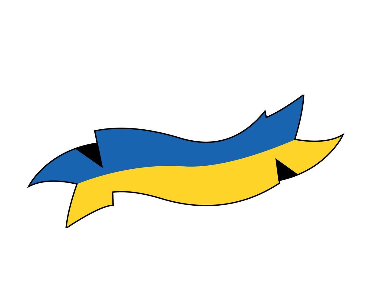 ukraine national europa flag emblem abstraktes symbol vektor illustration design