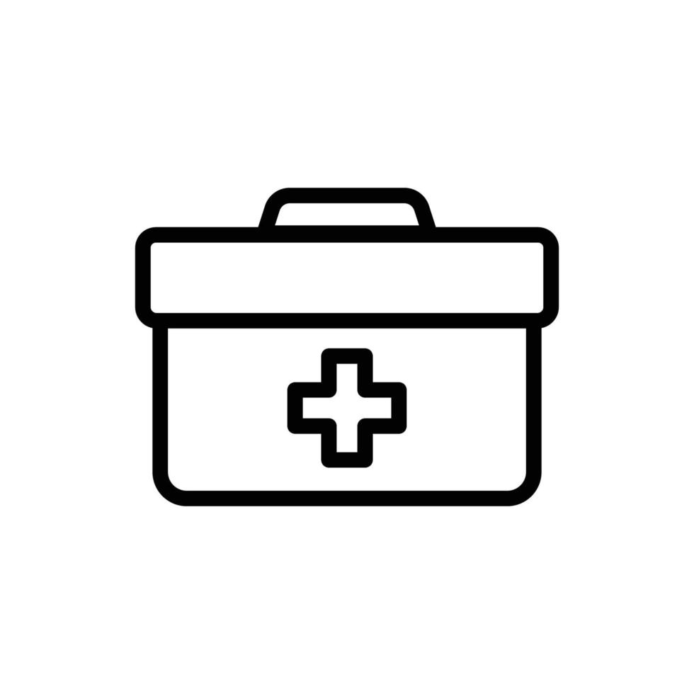 Medizin-Aufbewahrungsbox-Symbol. geeignet für Gesundheitssymbol. Liniensymbolstil. einfaches Design editierbar. Design-Vorlagenvektor vektor