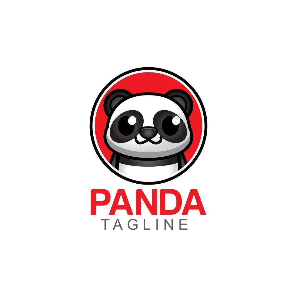 Panda-Firmenlogo-Vektorillustration vektor