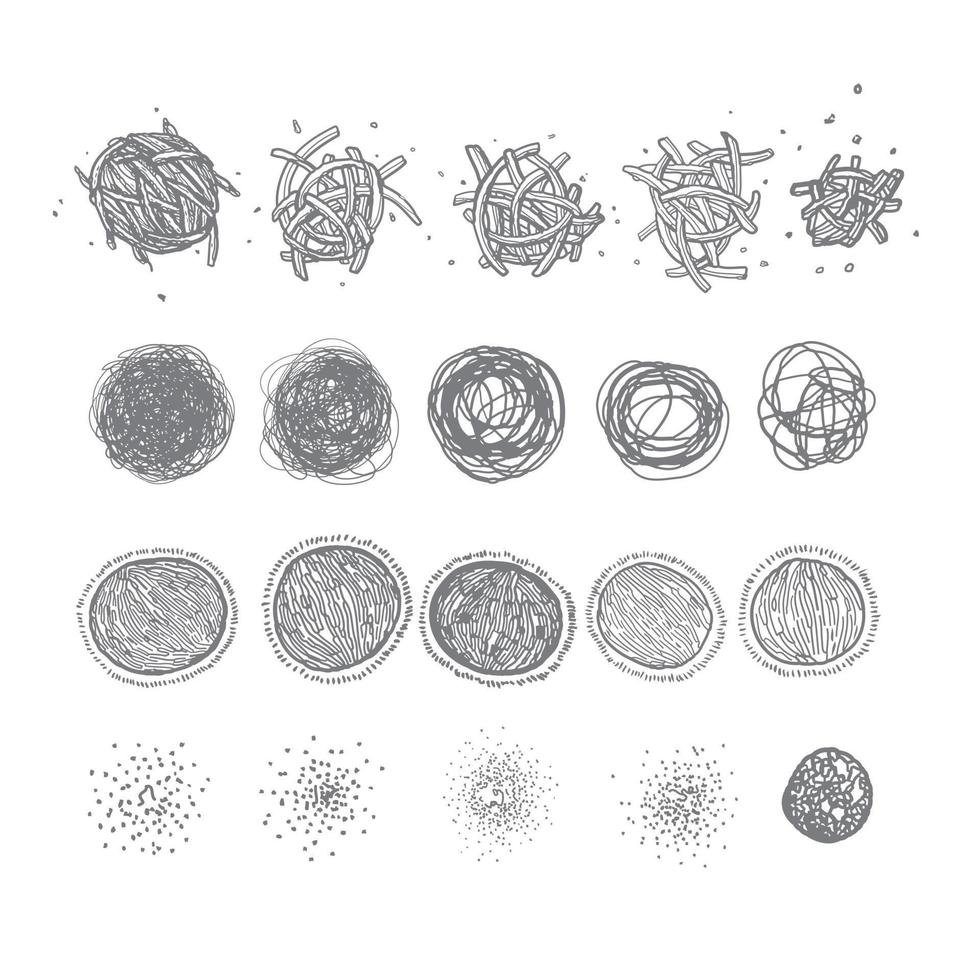 hand gezeichnete vektorillustration der unordentlichen linie. Gekritzel-Chaos-Linien. vektor