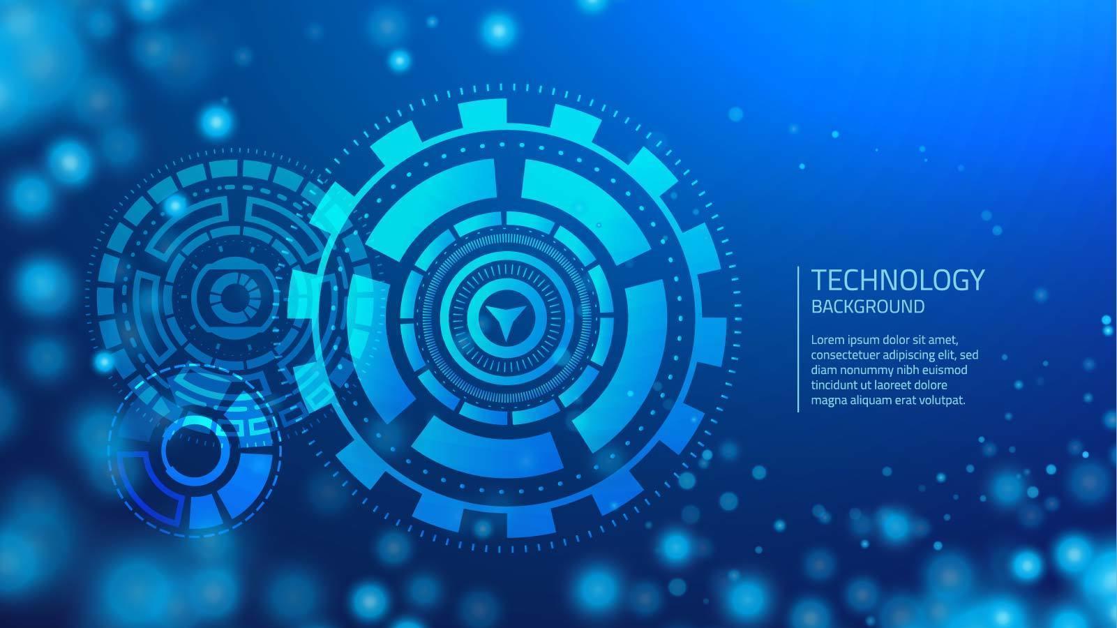 Blauer Cyber-Technologie-Hintergrund vektor