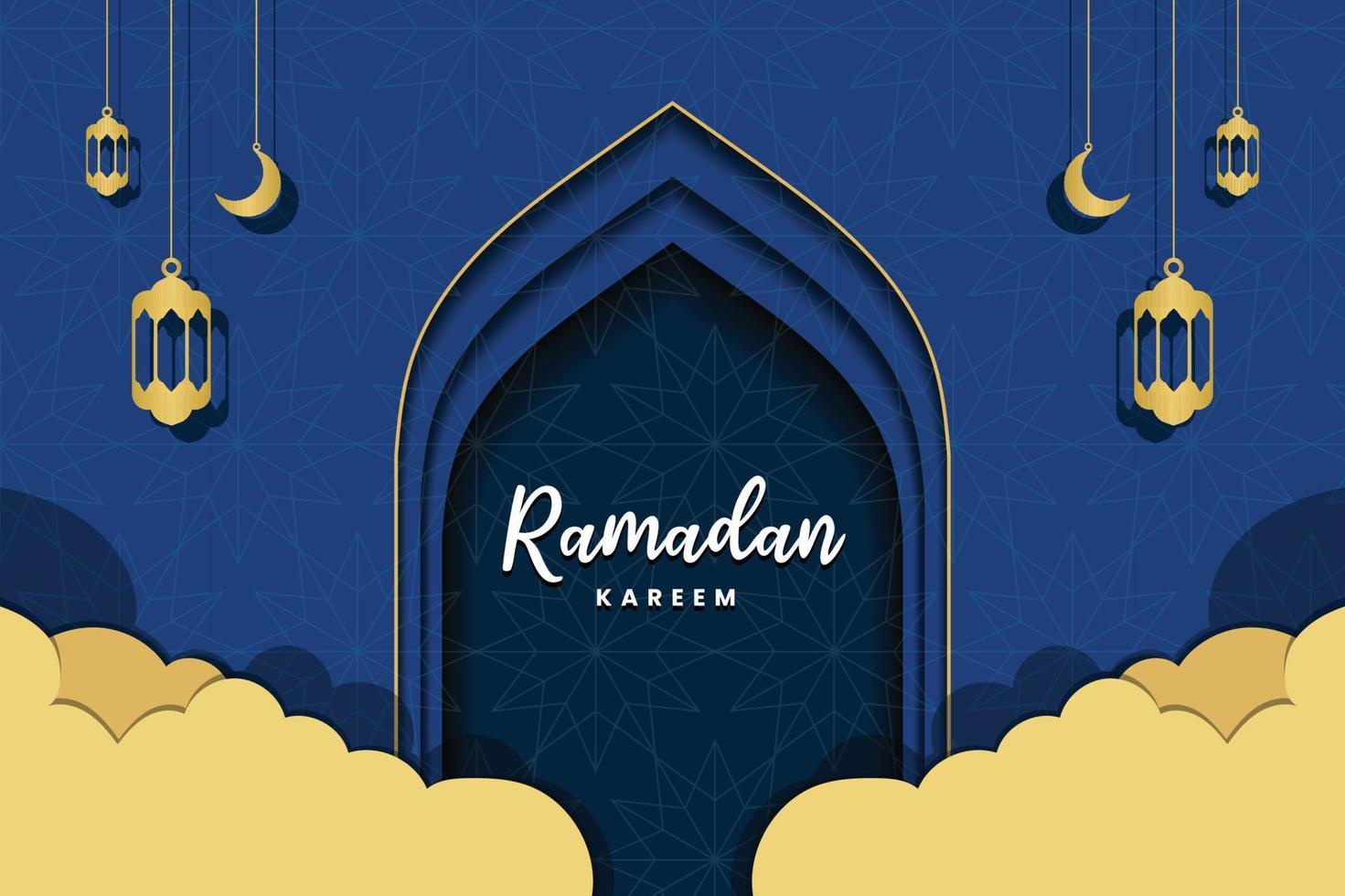 ramadan inlägg på sociala medier vektor