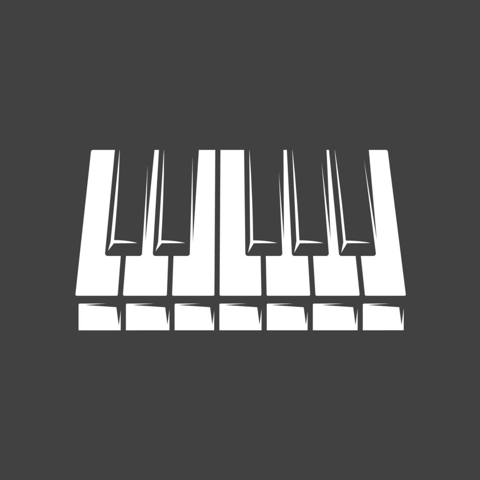 piano tangentbord isolerad på svart bakgrund vektor