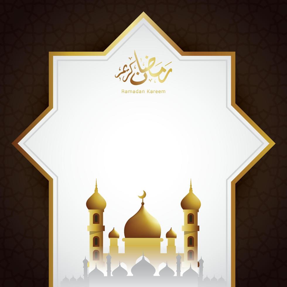 ramadan kareem arabische kalligrafie grußkarte vektorillustration mit ornament hintergrund .übersetzung ist großzügig ramadan vektor