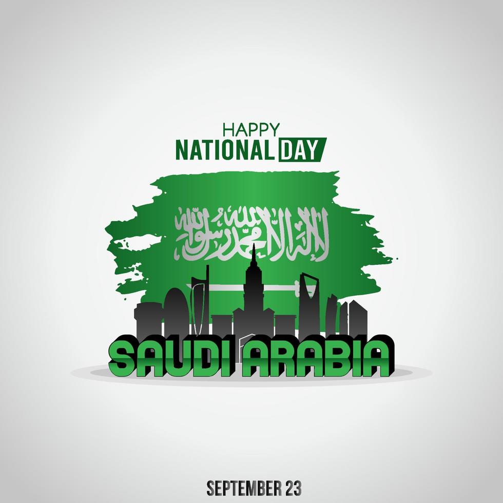 saudi-arabien nationalfeiertag vektorillustration. geeignet für Grußkarten, Poster und Banner. vektor