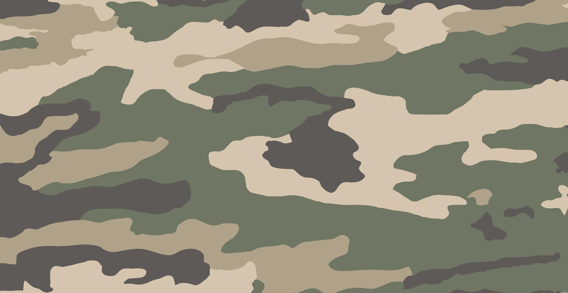 Panorama-Hintergrundtextur Army Khaki Camouflage - Vektor