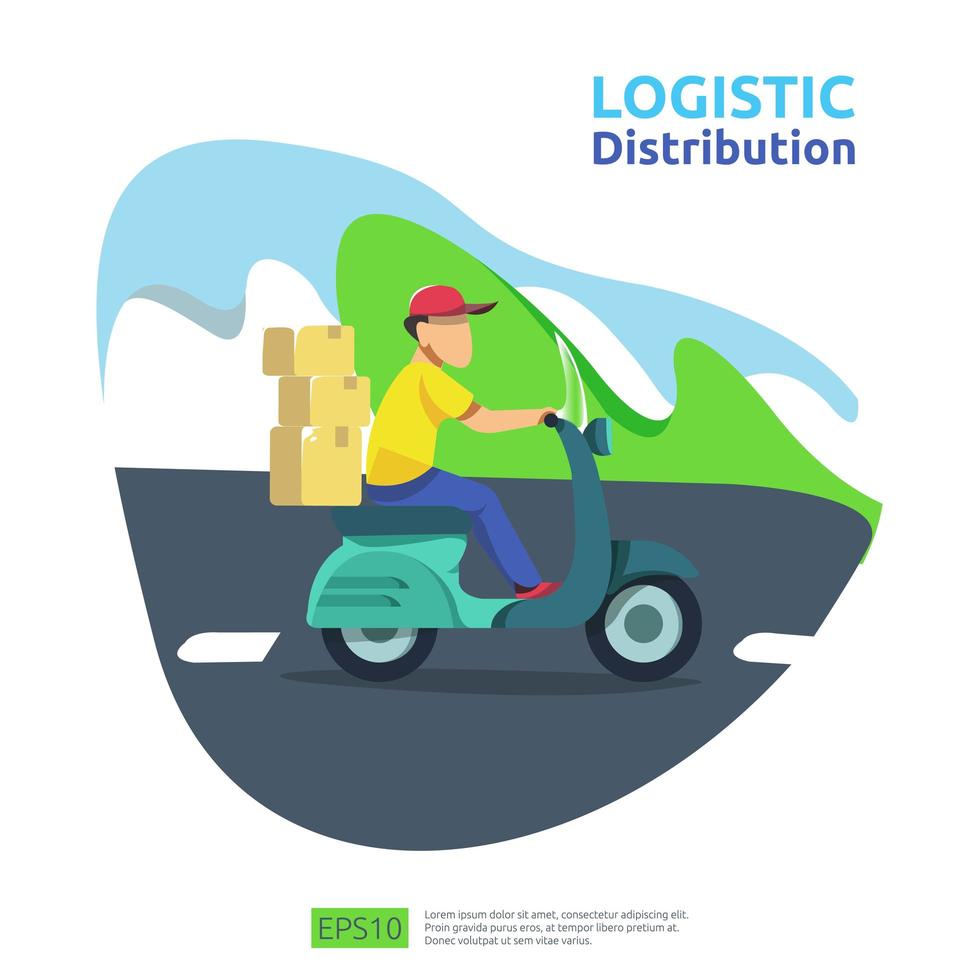 logistikdistributionskoncept för distribution vektor