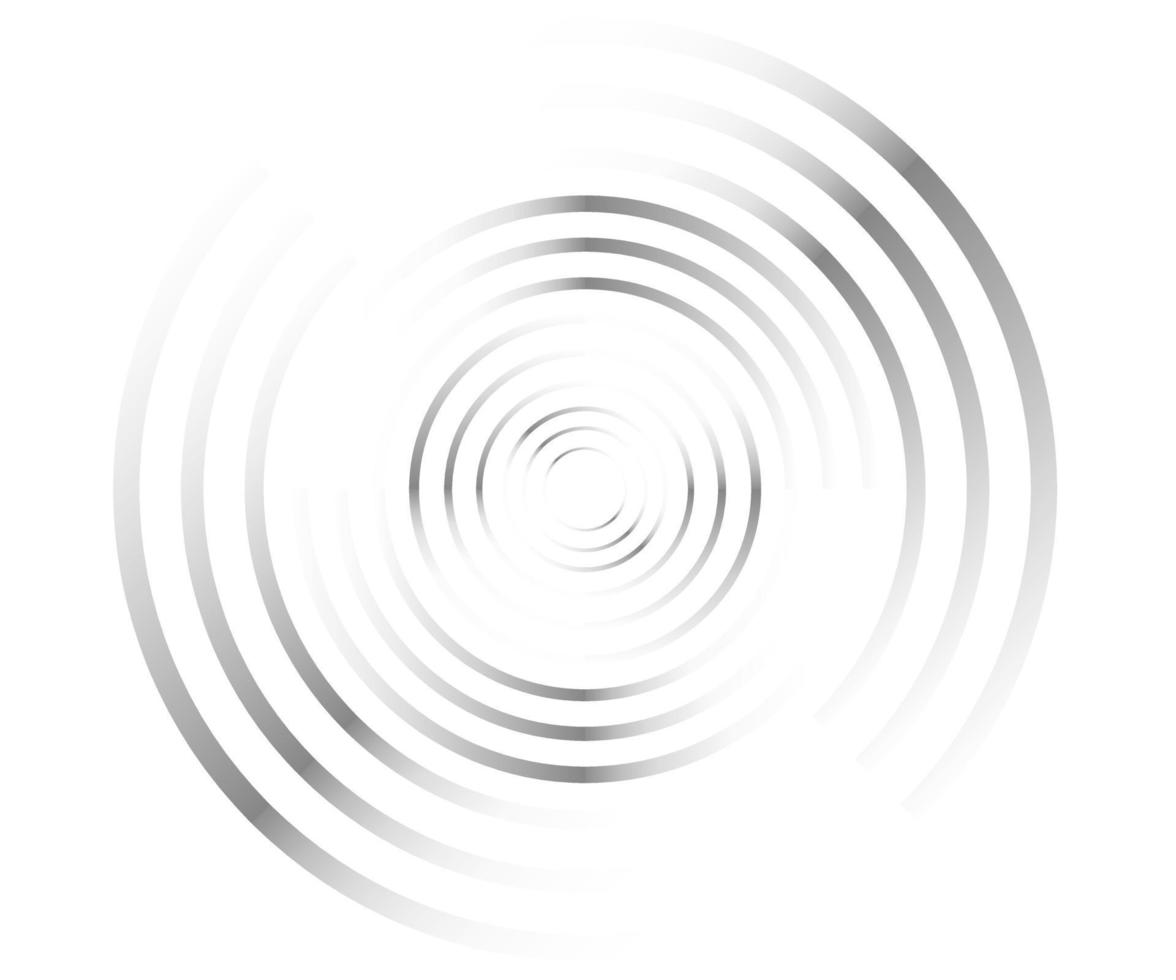 abstrakte Linien in Kreisform, Gestaltungselement, geometrische Form, gestreifter Rahmen für Bild, Technologie rundes Logo, Spiralvektorillustration vektor