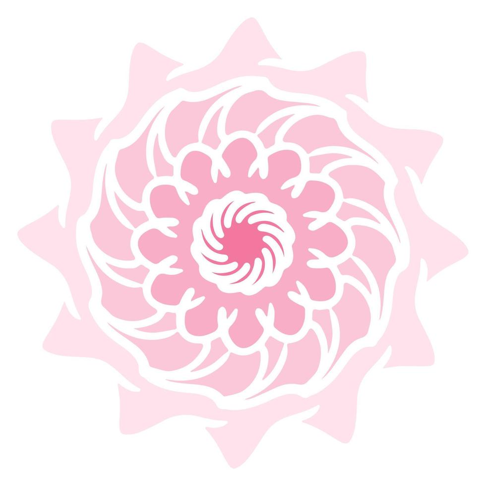 rosa Pastellblume. vektor