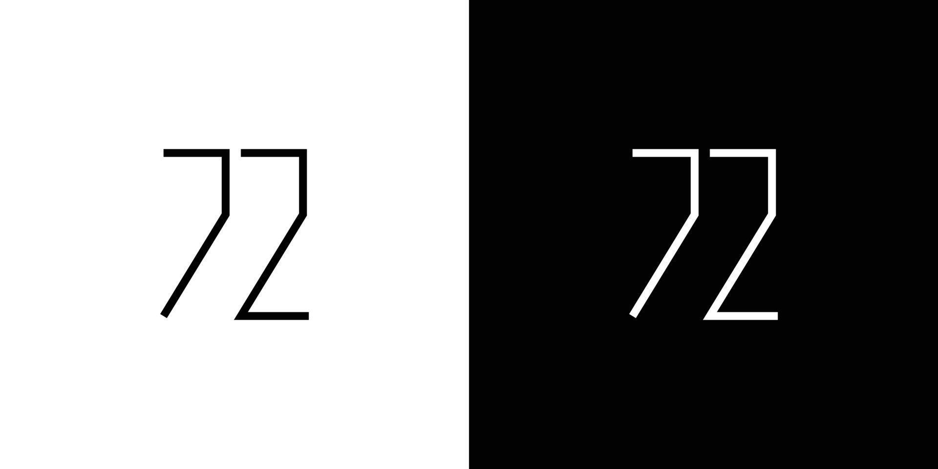einfaches und modernes logo-design mit jz-initialen vektor