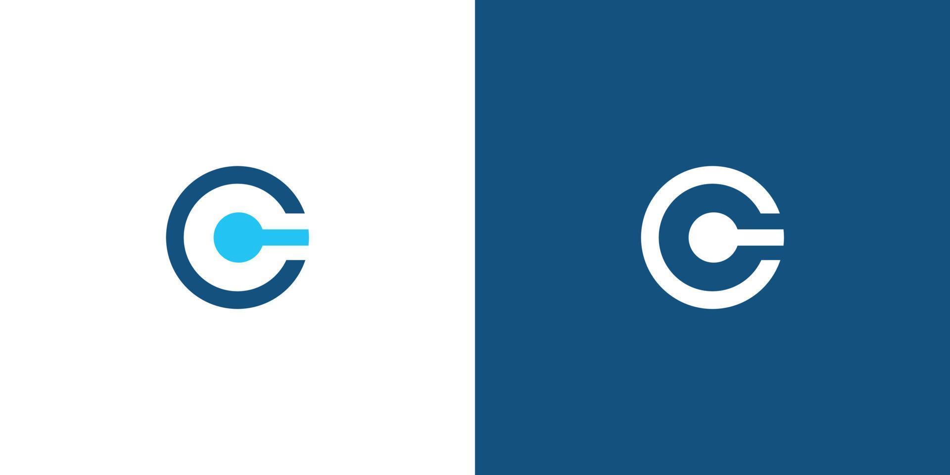 einfaches dan modernes buchstabe c initialen logo design vektor