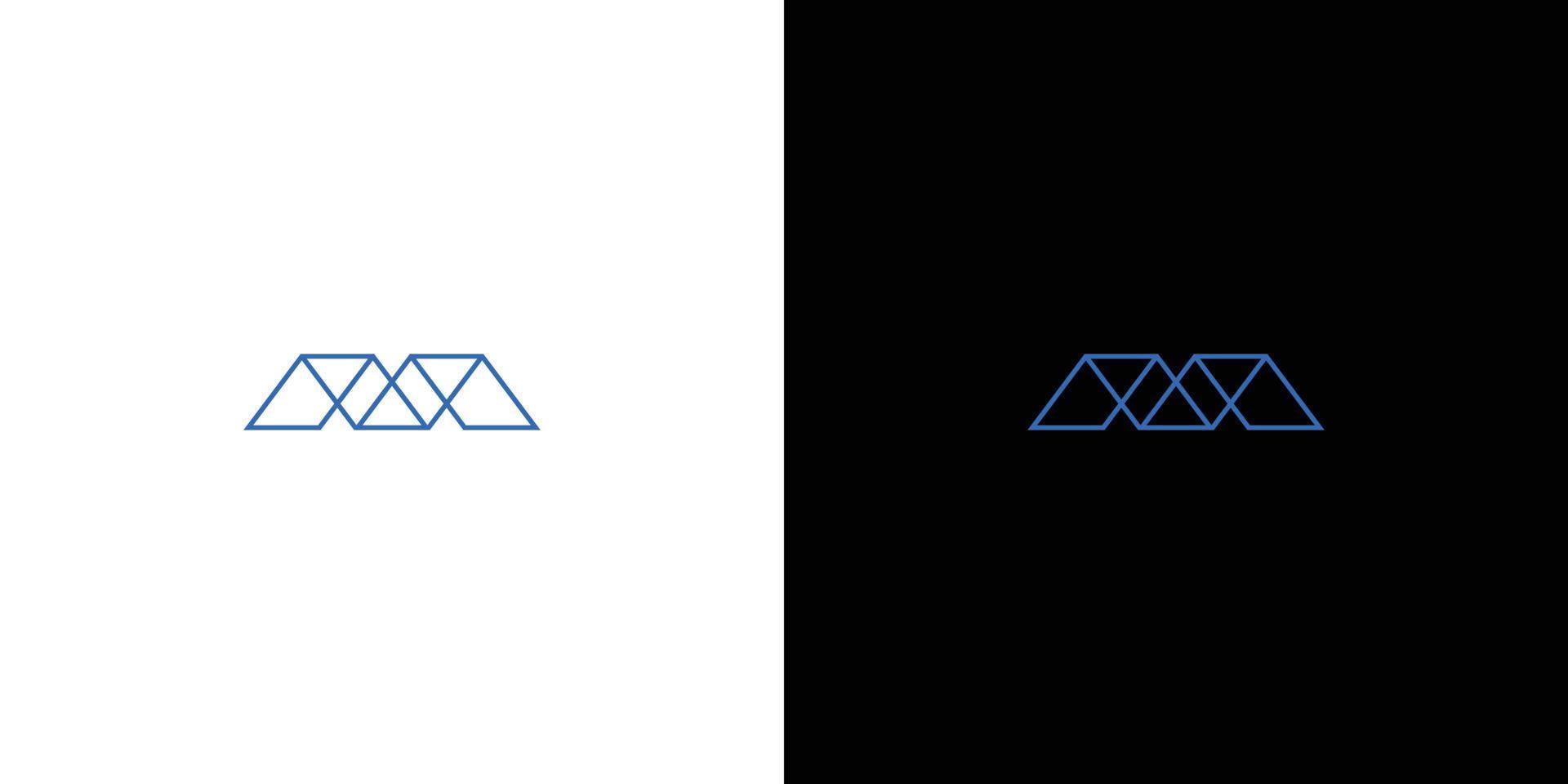 Anspruchsvolles und modernes Logo-Design mit Initialen des Buchstaben m vektor