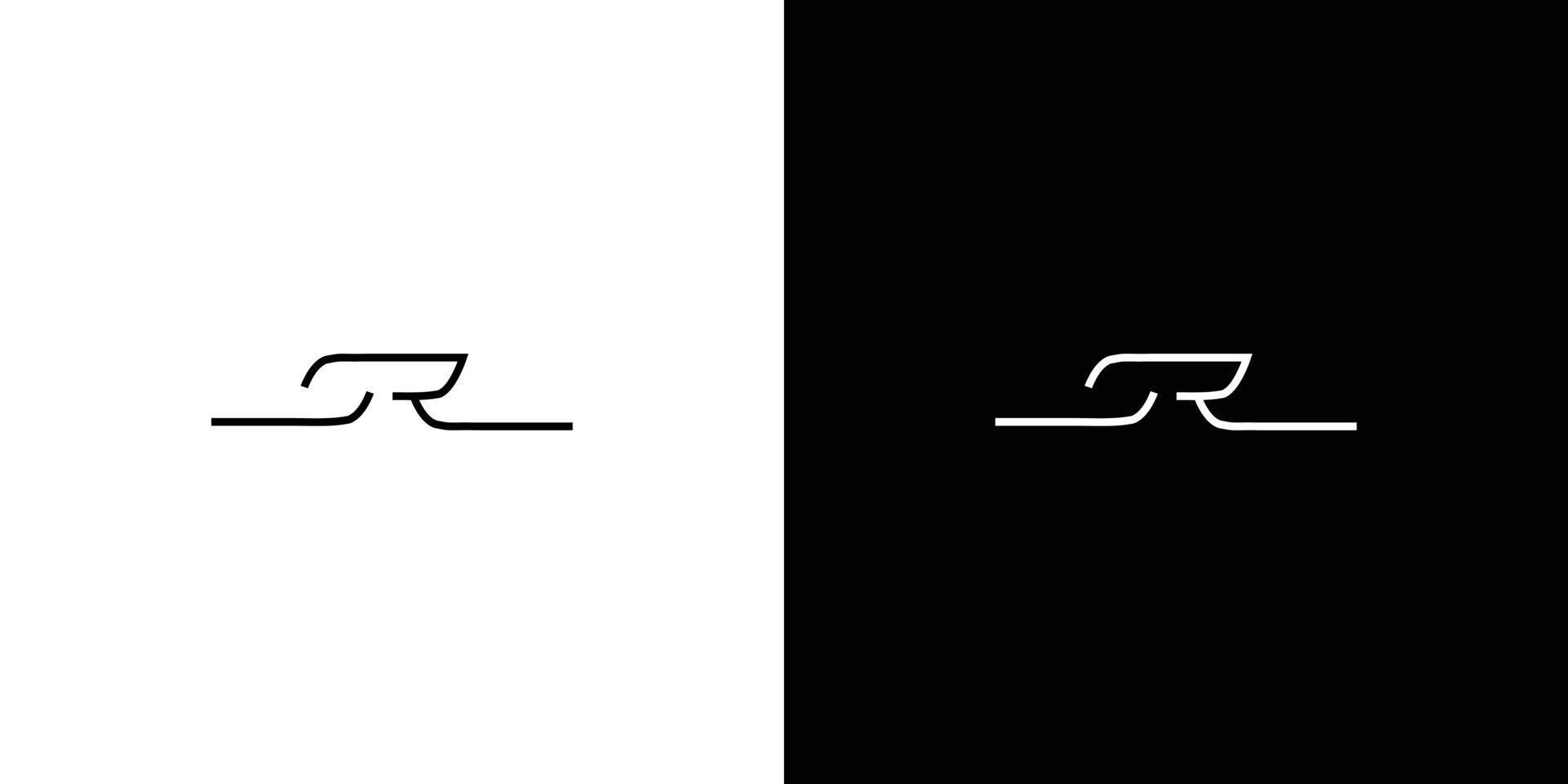 sofistikerad och modern bokstav sr initialer logotypdesign vektor