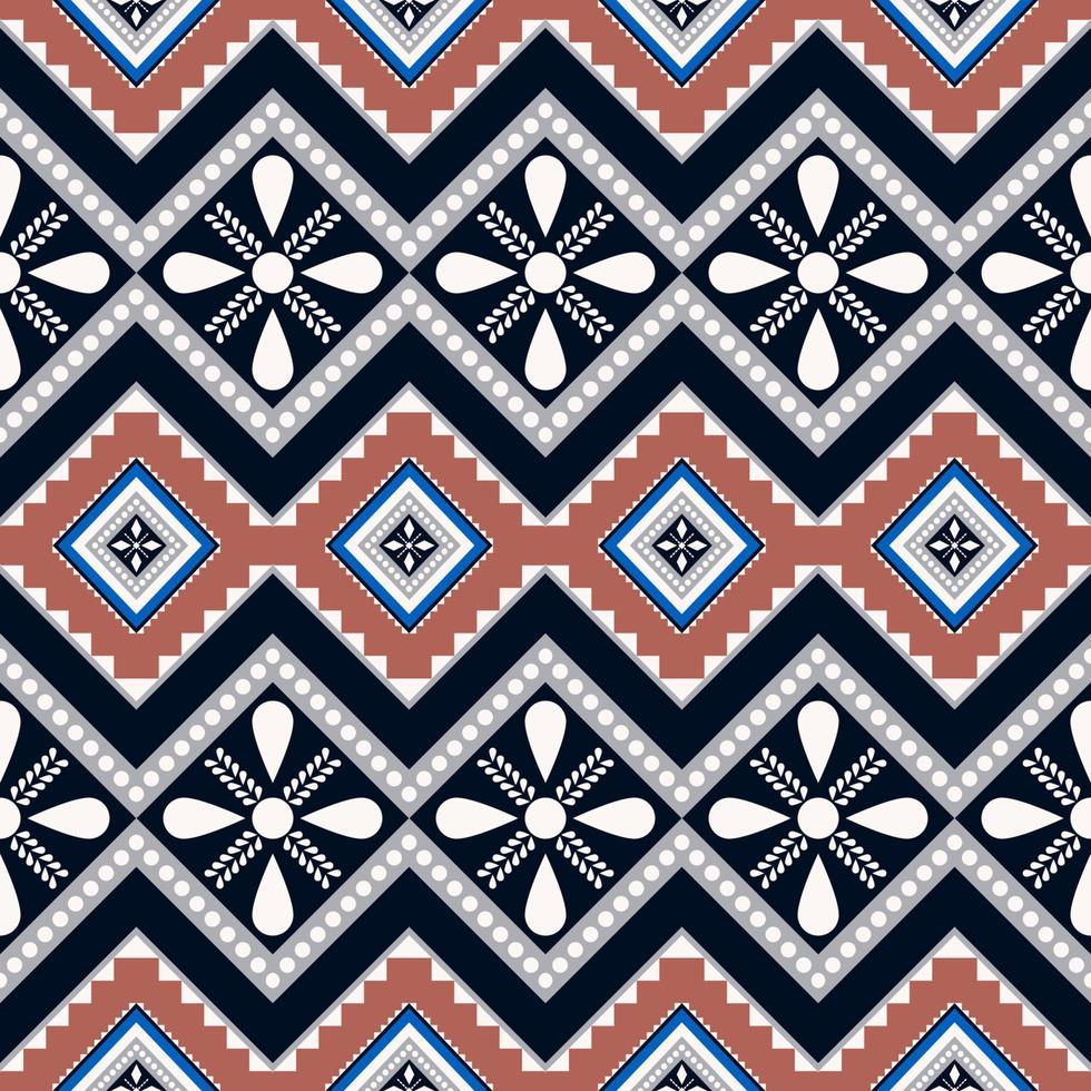 etniska Marocko färg stil geometrisk blomma form sömlösa mönster bakgrund. använd för tyg, textil, inredningselement, klädsel, omslag. vektor