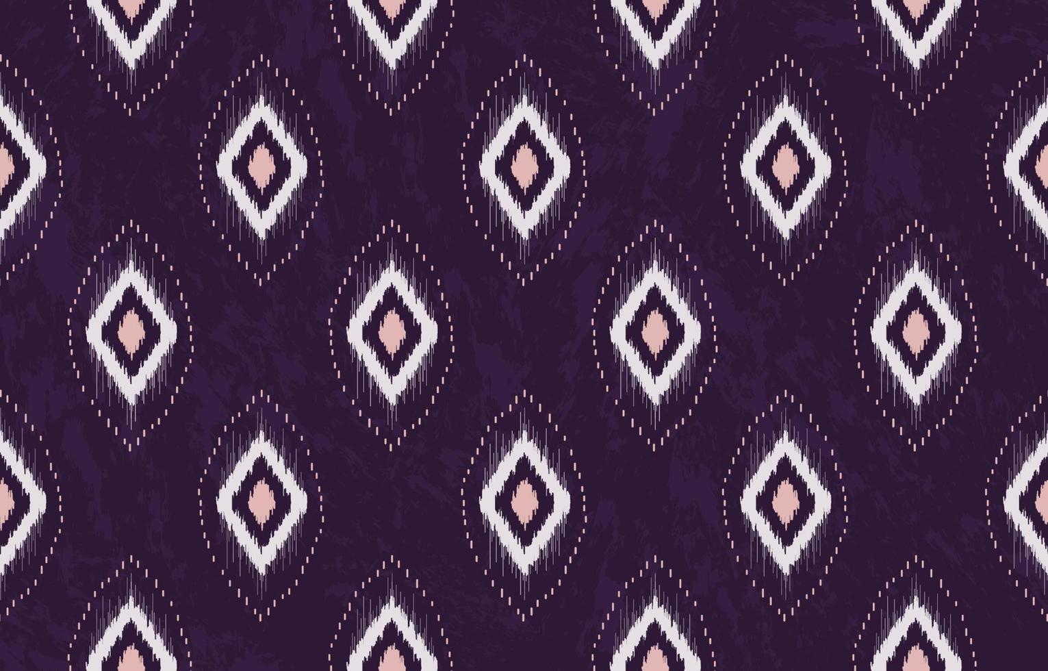 ikat geometrisk form seamless mönster med lila textur bakgrund. använd för tyg, textil, dekorationselement. vektor
