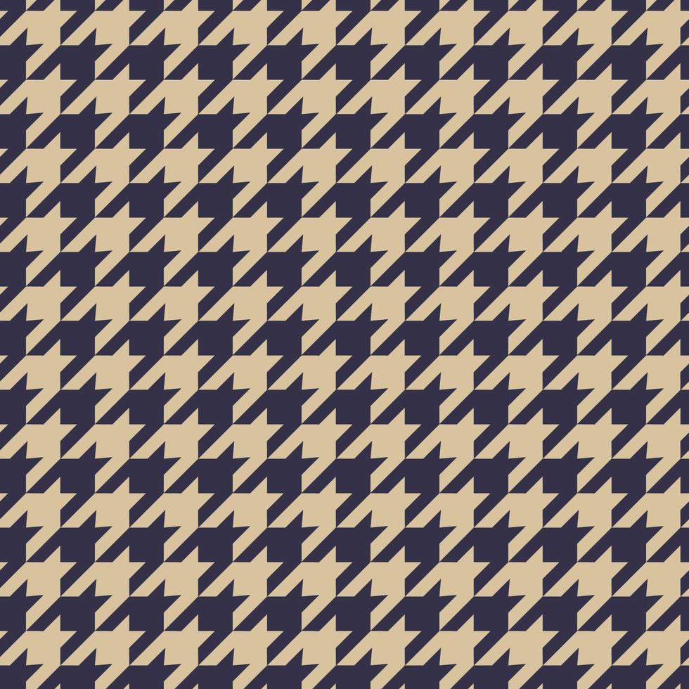Houndstooth traditionelles nahtloses Muster mit zeitgenössischem schwarzem und goldenem Farbhintergrund. Verwendung für Stoffe, Textilien, Innendekorationselemente, Verpackungen. vektor