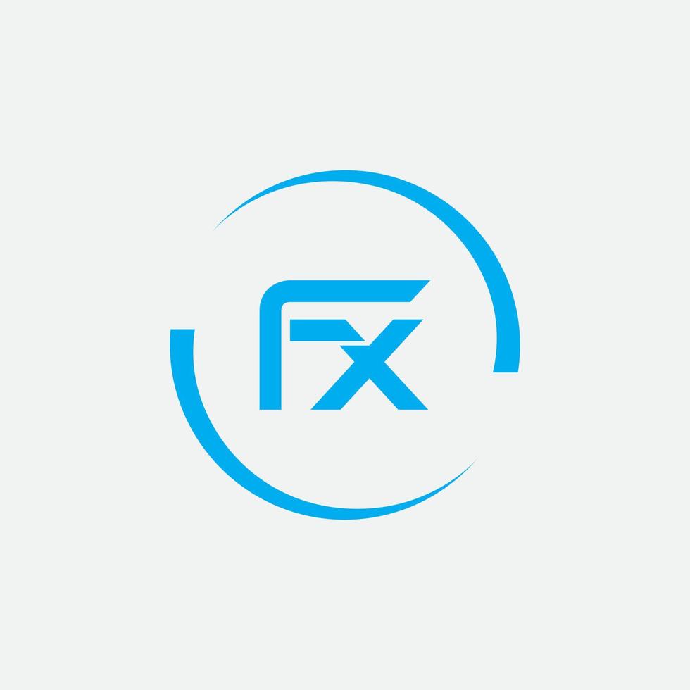 kreatives FX-Brief-Logo-Design vektor