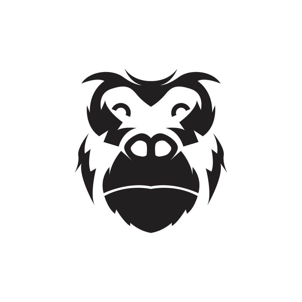 Kopf Gorilla Maskottchen Logo Symbol Vektor Illustration Design