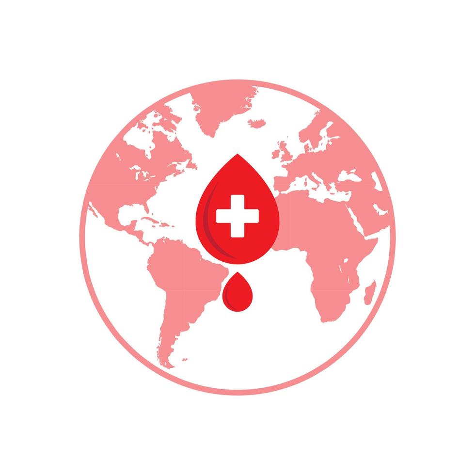 världens blodgivare dag bakgrund logotyp vektor ikon symbol illustration design