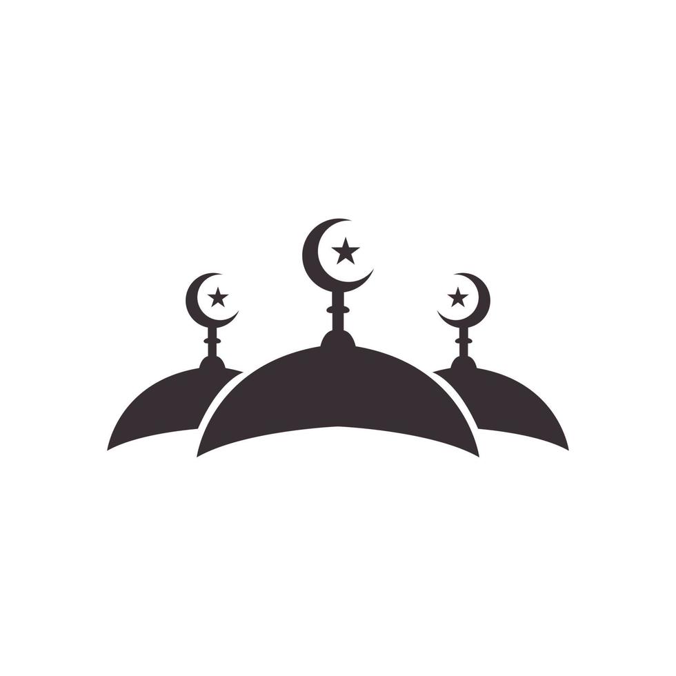 moschee kuppel islamisches logo vektor symbol symbol illustration design