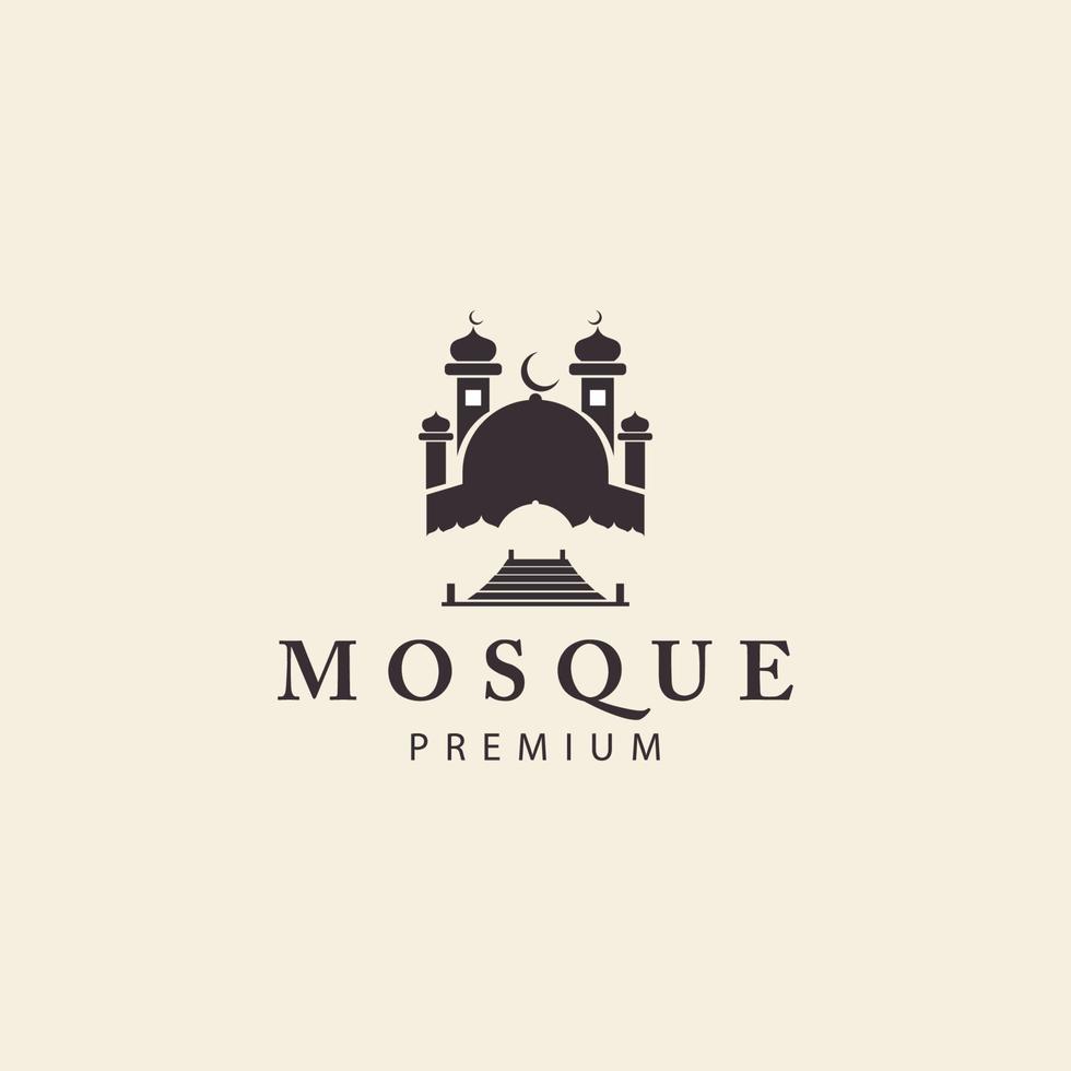 die brücke zur moschee islamisches logo vektor symbol symbol illustration design