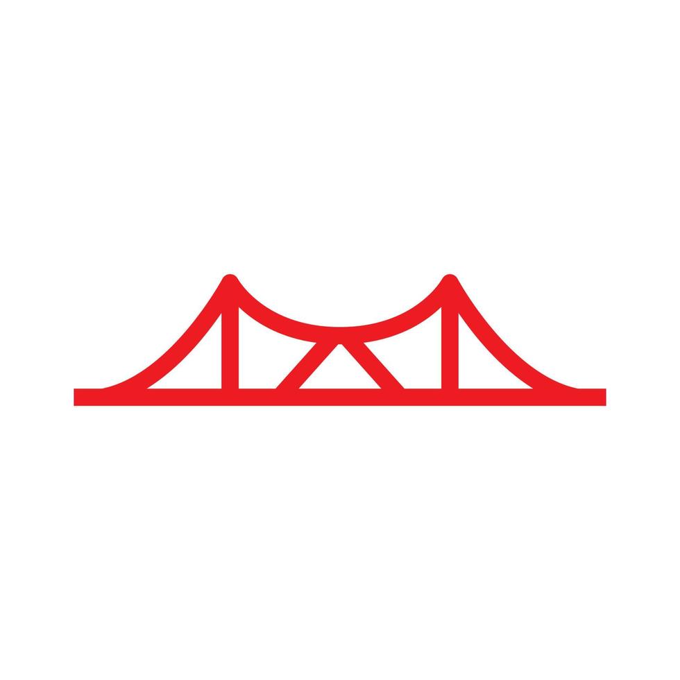 minimalistisches Linienbrücken-Logo-Vektorsymbol-Symbol-Illustrationsdesign vektor