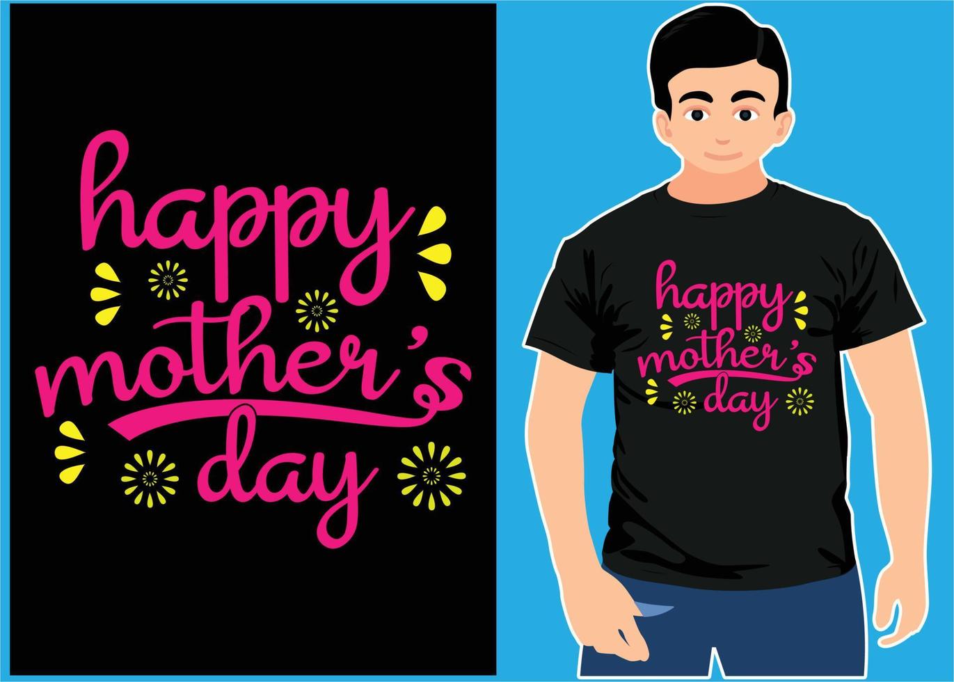 glad mors dag. mors dag t-shirt. vektor