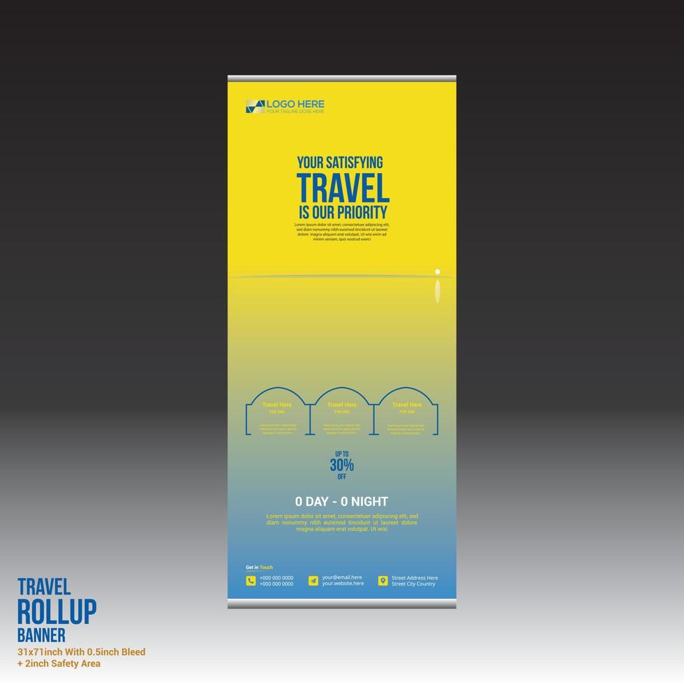 resor vektor roll up banner design