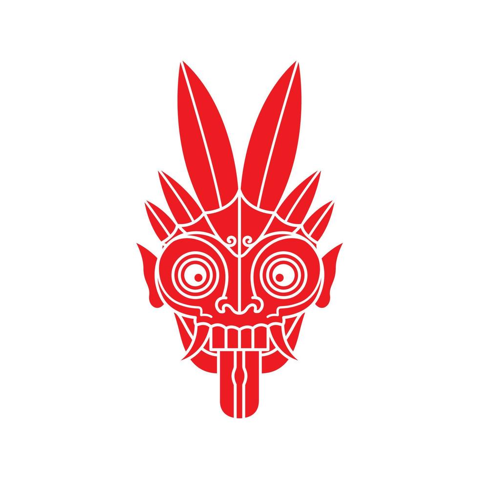 indonesien maskenkultur traditionell gefärbt vintage logo design, vektorgrafik symbol symbol illustration kreative idee vektor