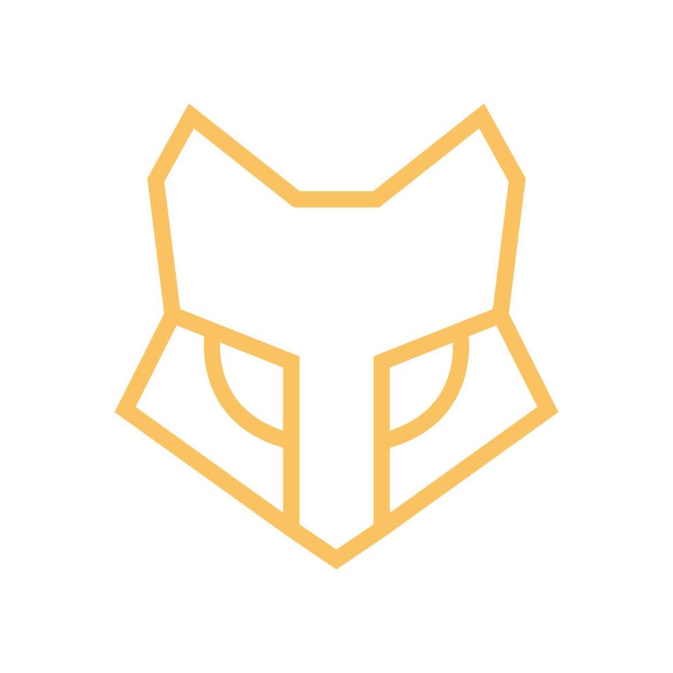 Linie modernes einfaches Kopf-Fuchs-Logo-Design, Vektorgrafik-Symbol-Icon-Illustration kreative Idee vektor