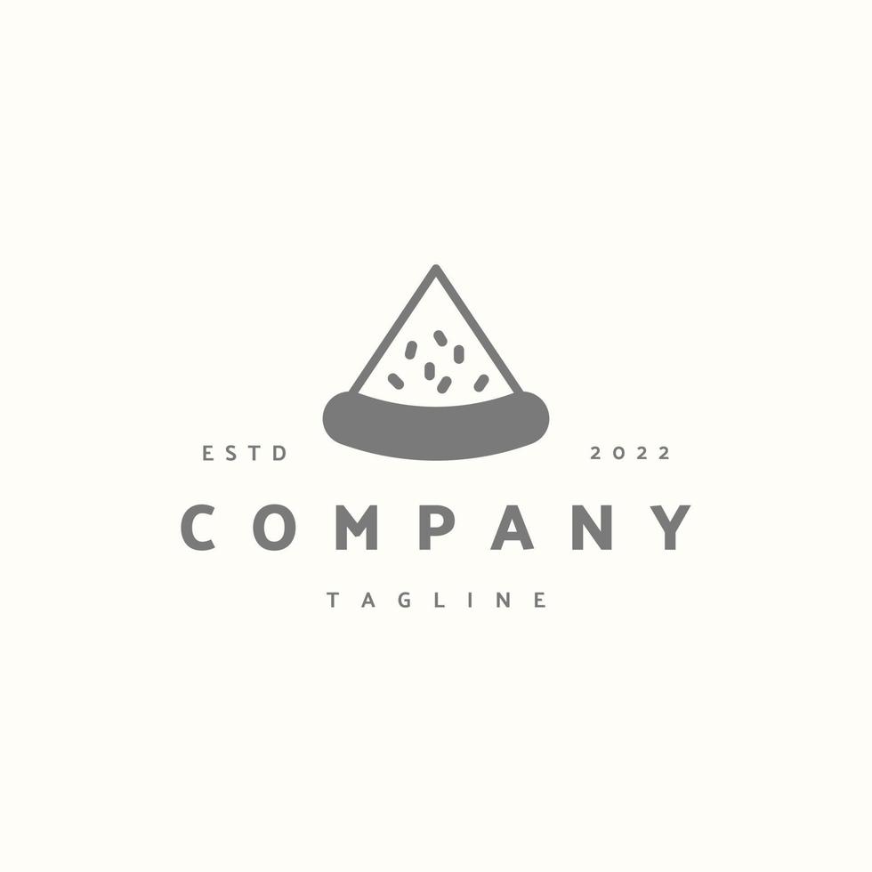 Pizza-Premium-Symbol-Zeichen-Symbol. Hipster-Vintage-Logo vektor