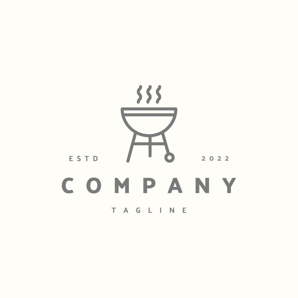 grill bbq premium symbol zeichen symbol. Hipster-Vintage-Logo vektor