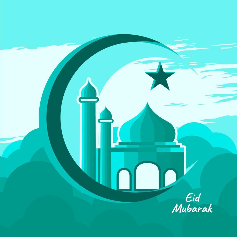 illustration vektorgrafik av eid mubarak paradis tapet vektor