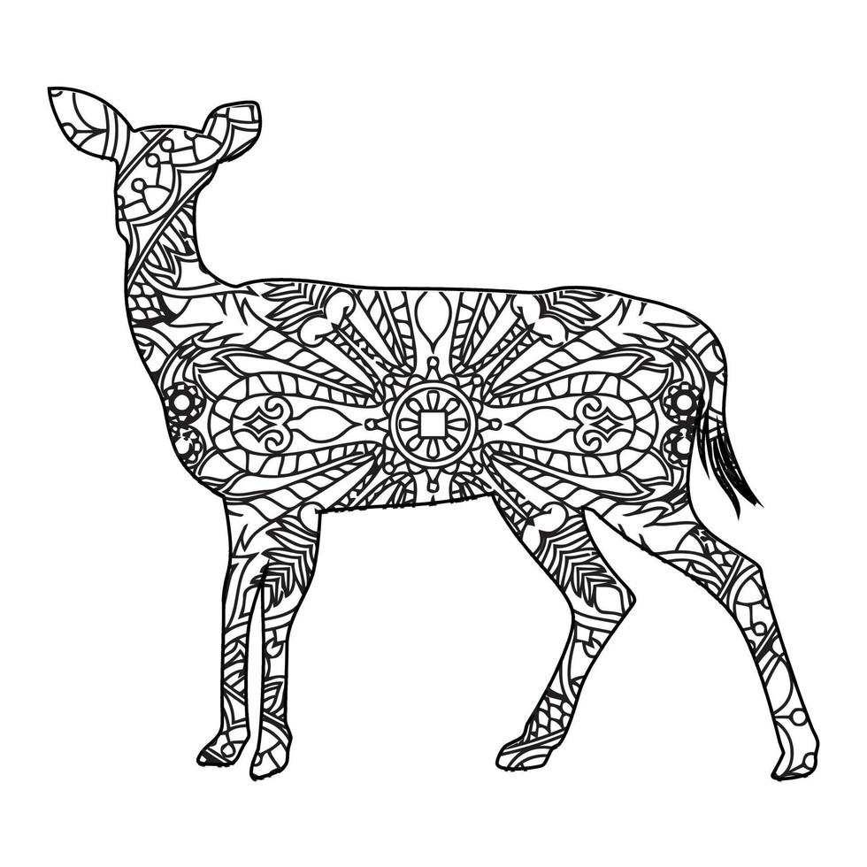 Mandala Hirsch Malvorlagen vektor