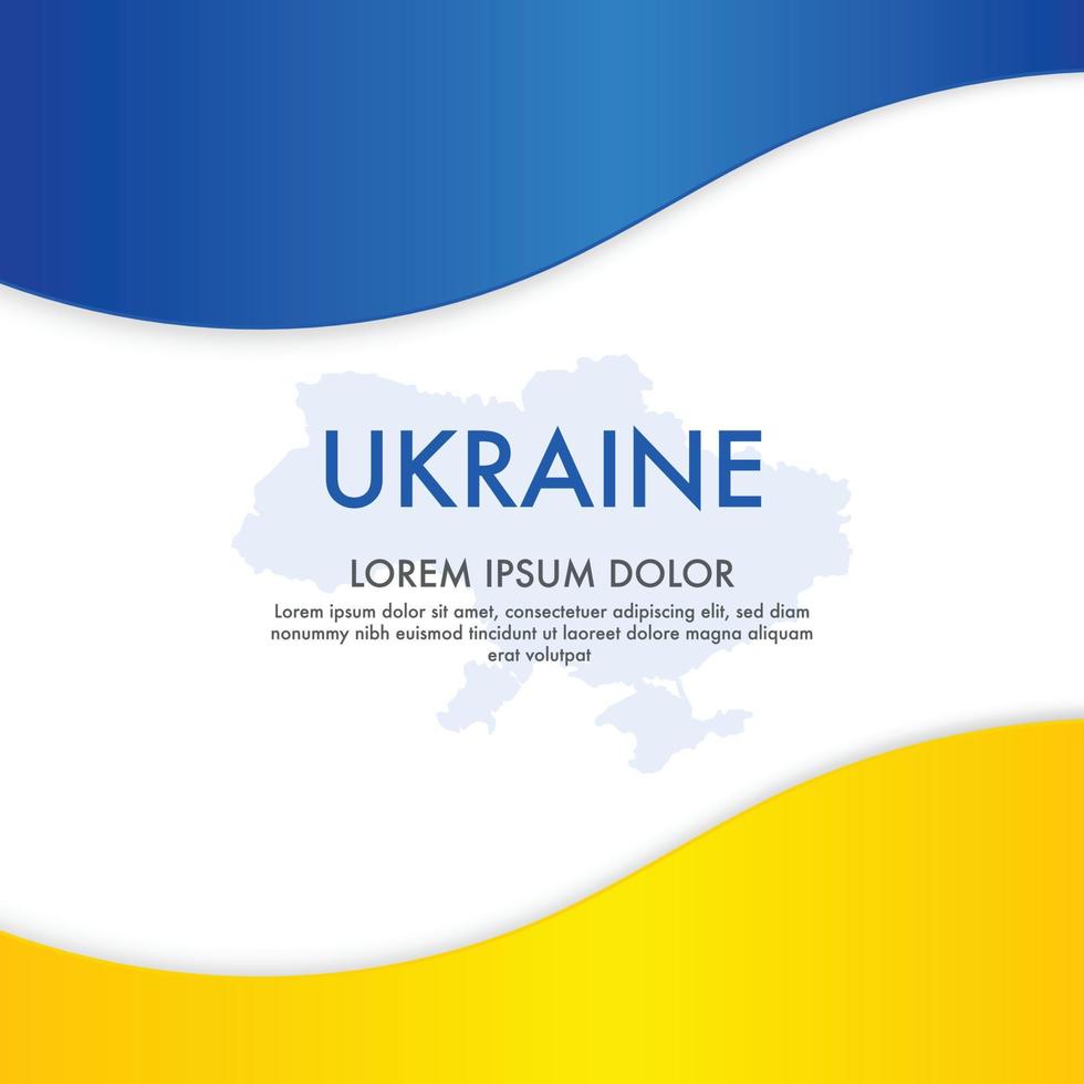 kort med ukrainska flaggan koncept bakgrund vektor