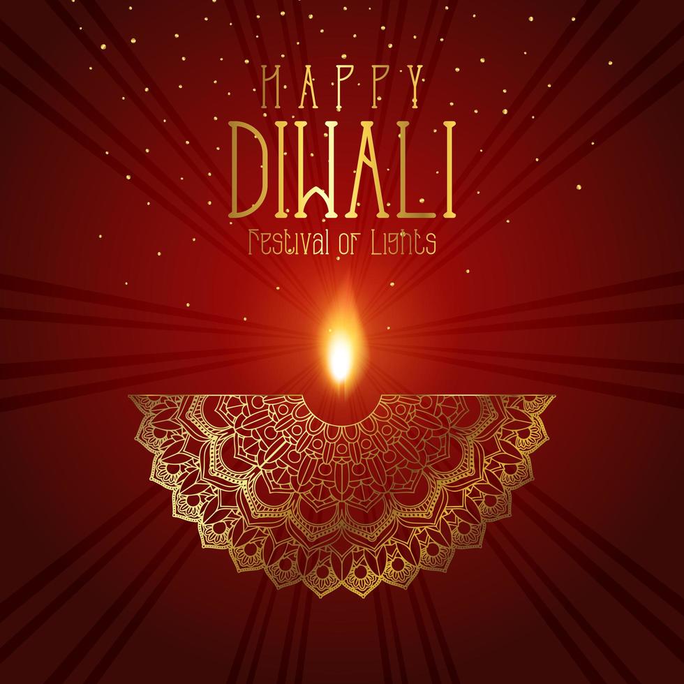 Dekorativ Diwali bakgrund vektor