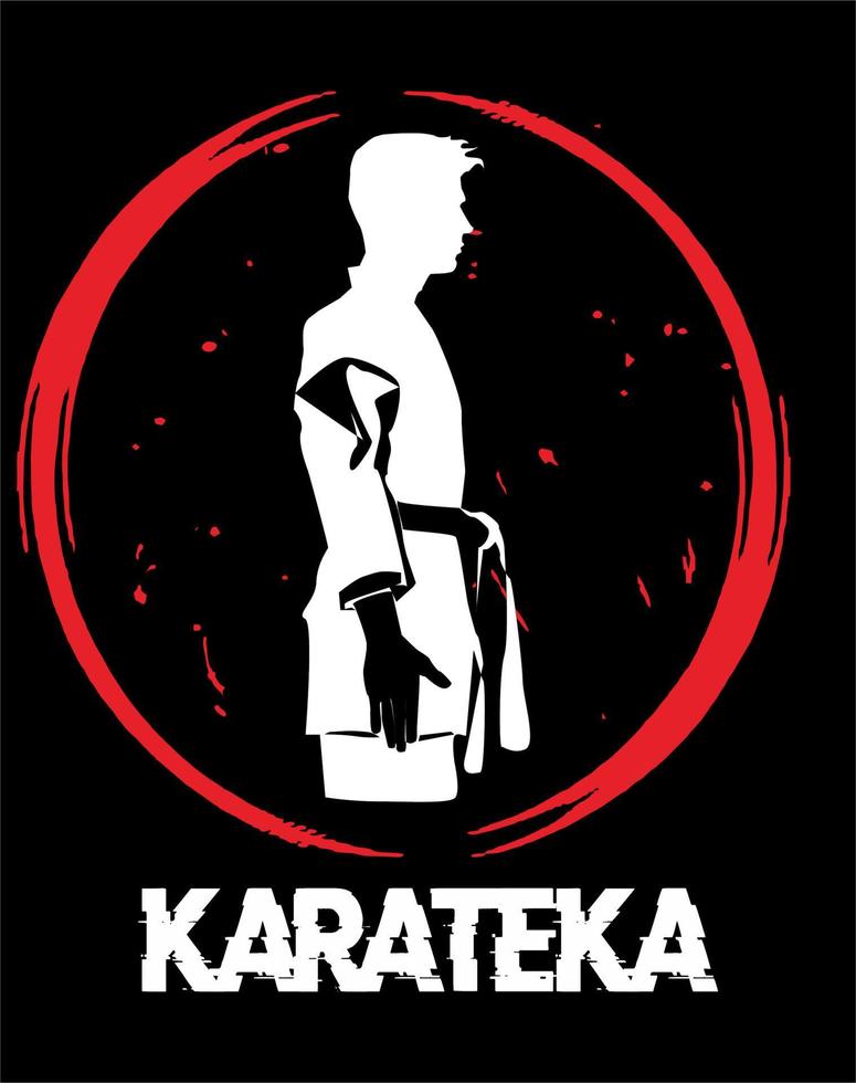 enkel karate logotyp vektor