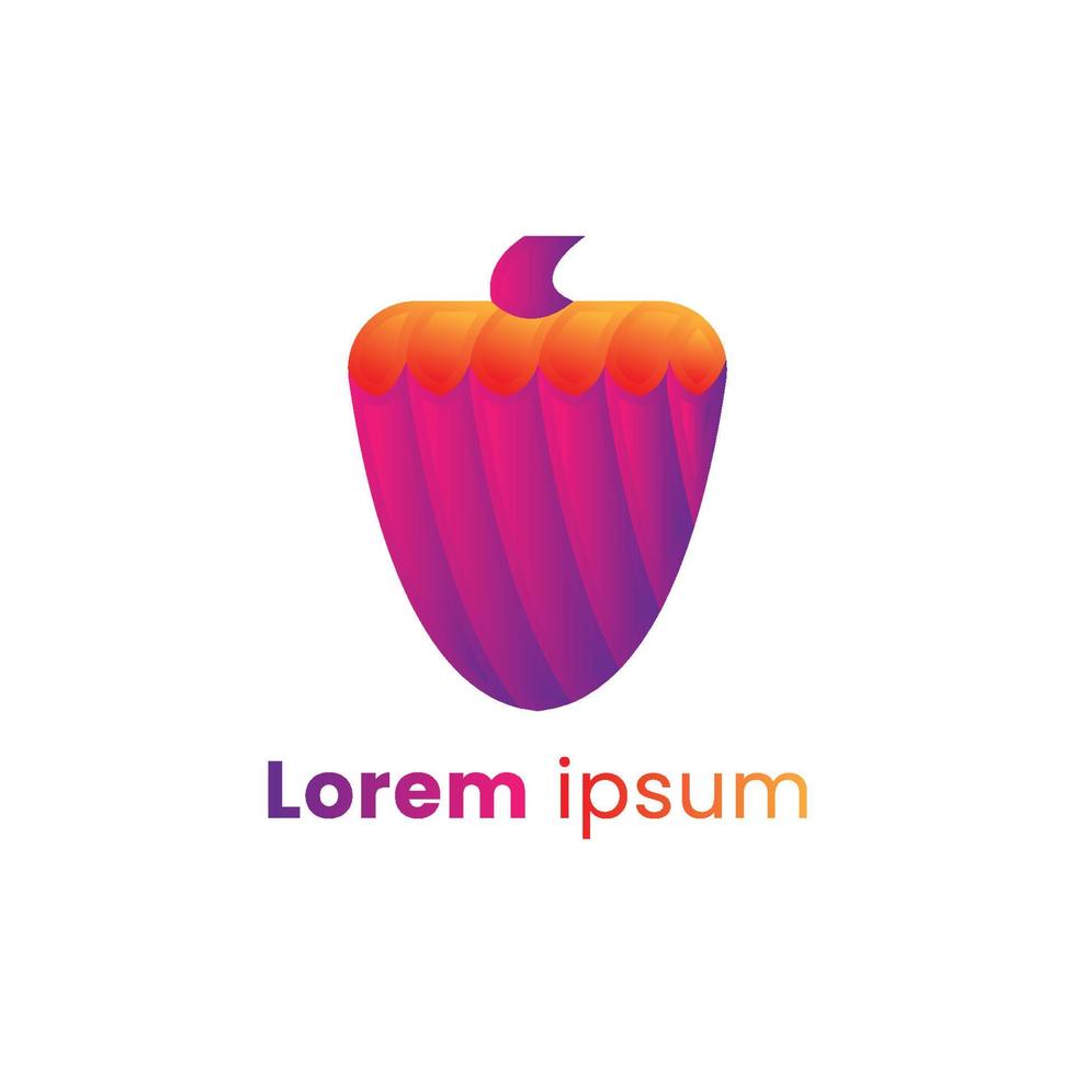 gradient frukt logotyp design vektor