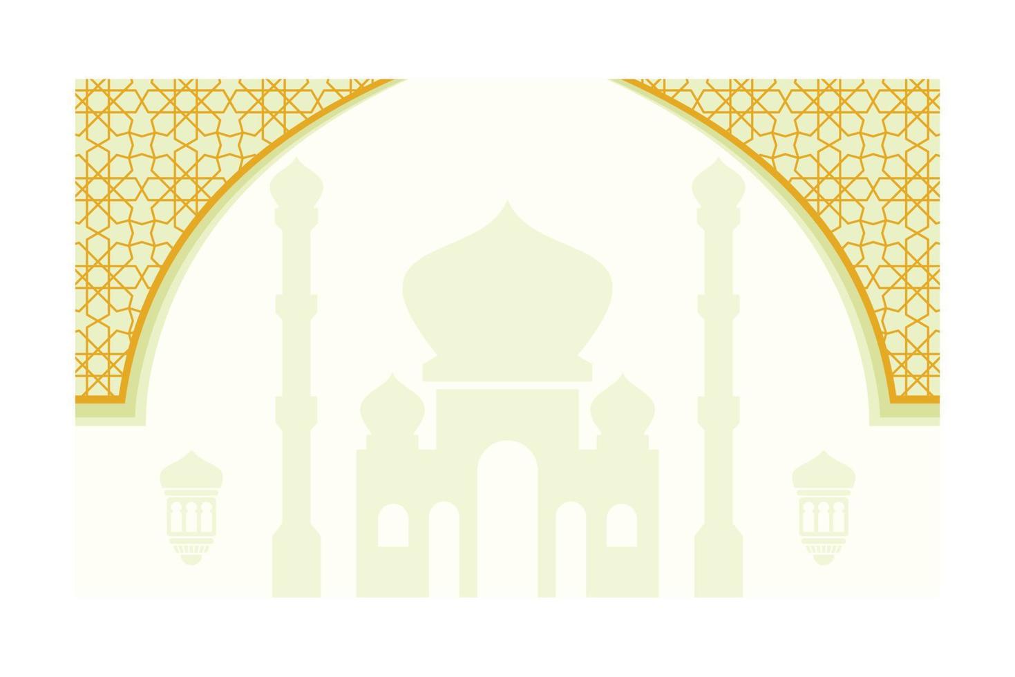 abstrakter islamischer hintergrund mit traditioneller ornamentgrüner farbe. Vektor-Illustration. vektor