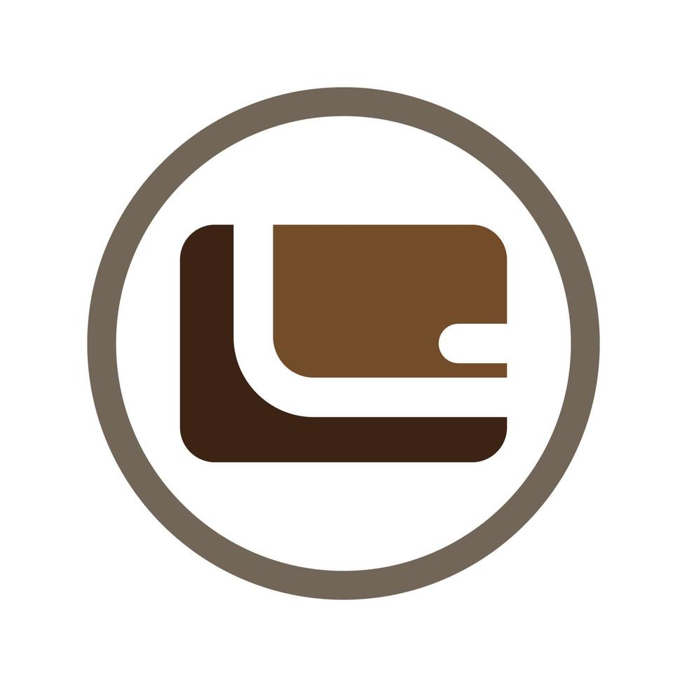plånbok logotyp design ikon vektor