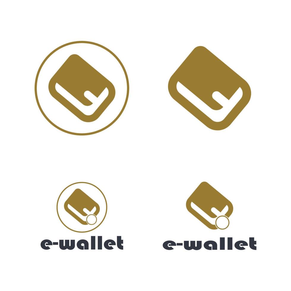 Geldbeutel-Logo-Design-Ikonenvektor vektor