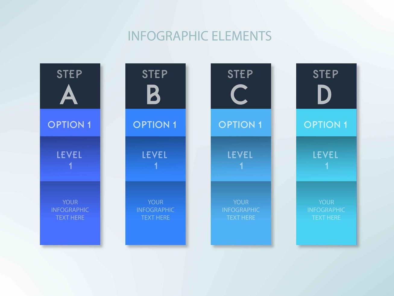 Infographic blå stegmalldesign vektor