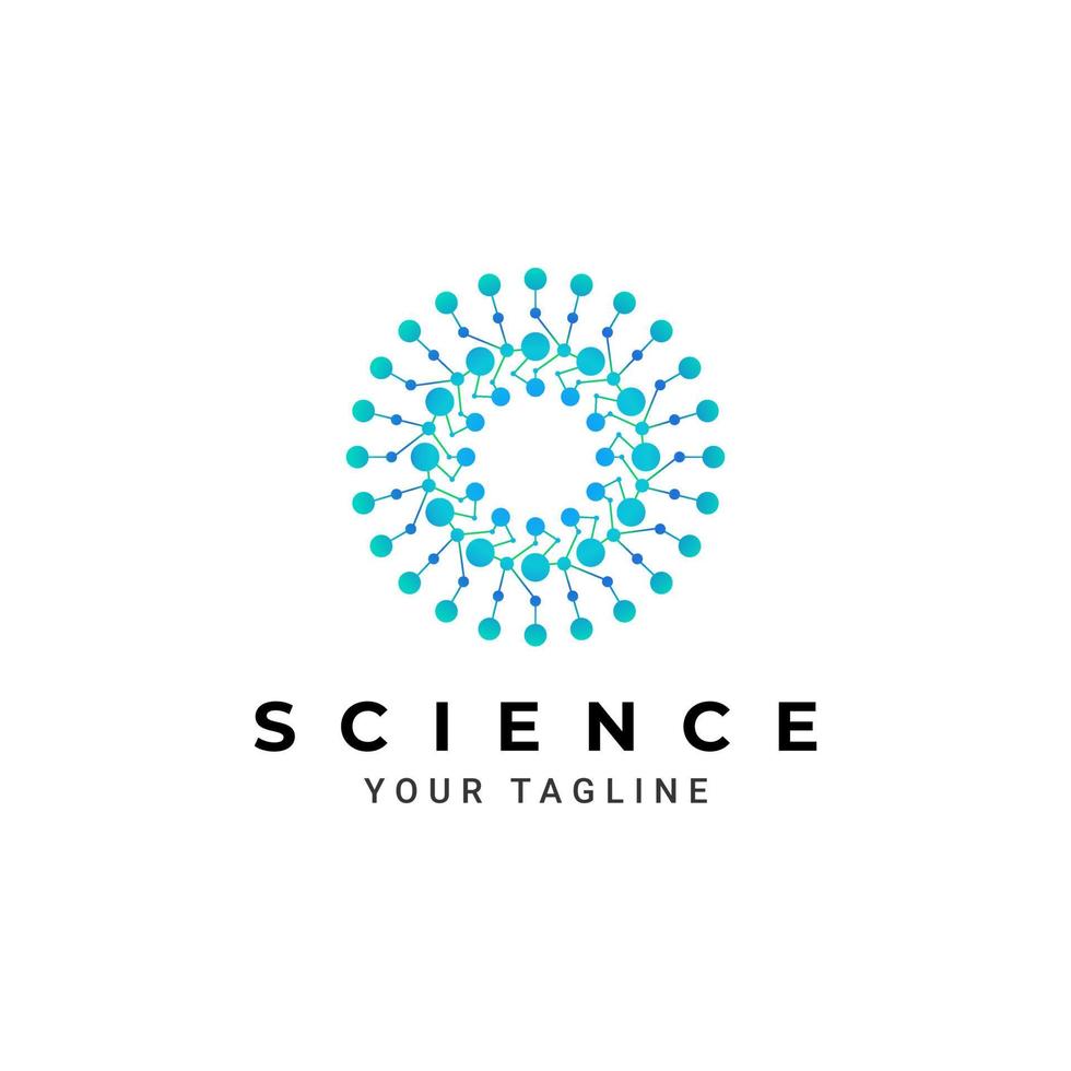 Global Science Atom Set Design, Symbol für Wissenschaftstechnologie vektor