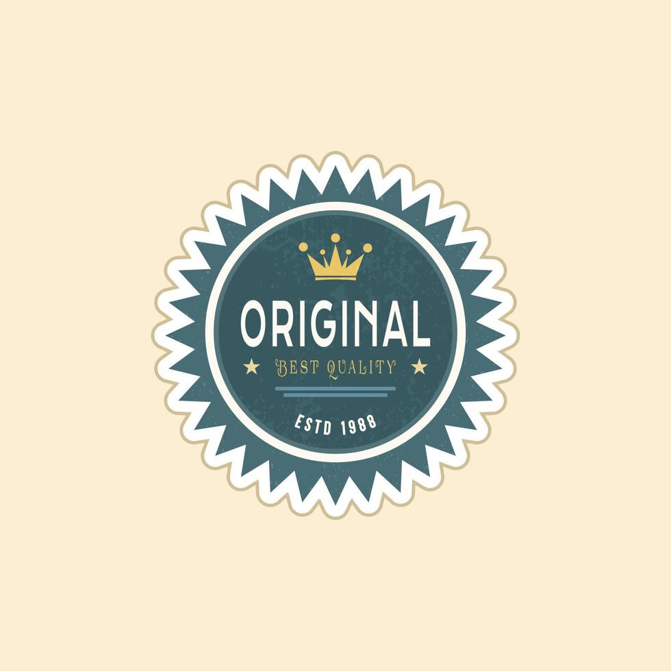 vintage badge symbol design, produktetikett. vektor