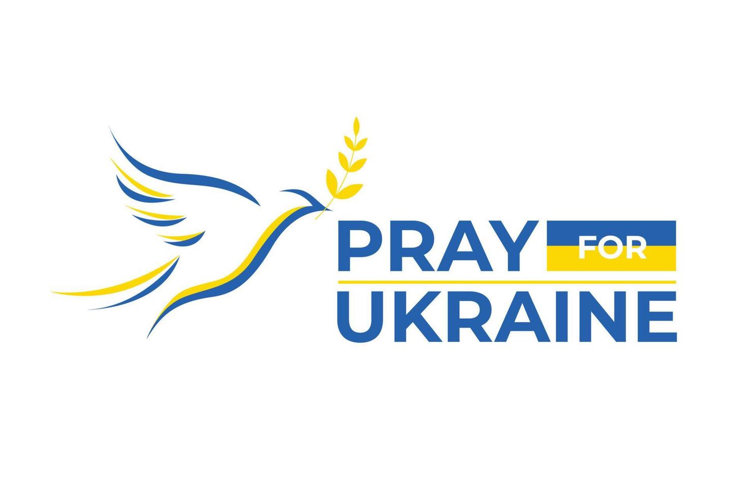 fred för Ukraina affisch. banner design. fred och duva symbol. stöd till Ukraina. stoppa kriget i Ukraina. logotyp och ikon vektor design.