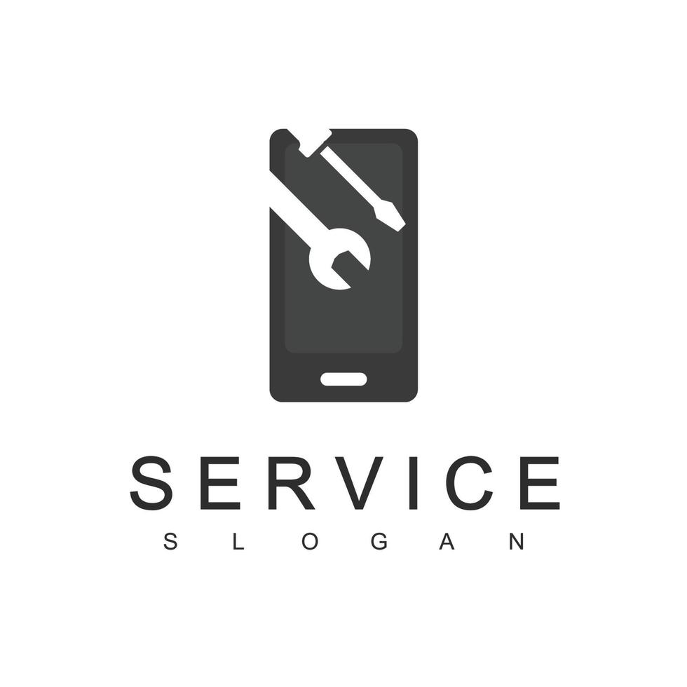 mobiltelefon service logotyp formgivningsmall vektor