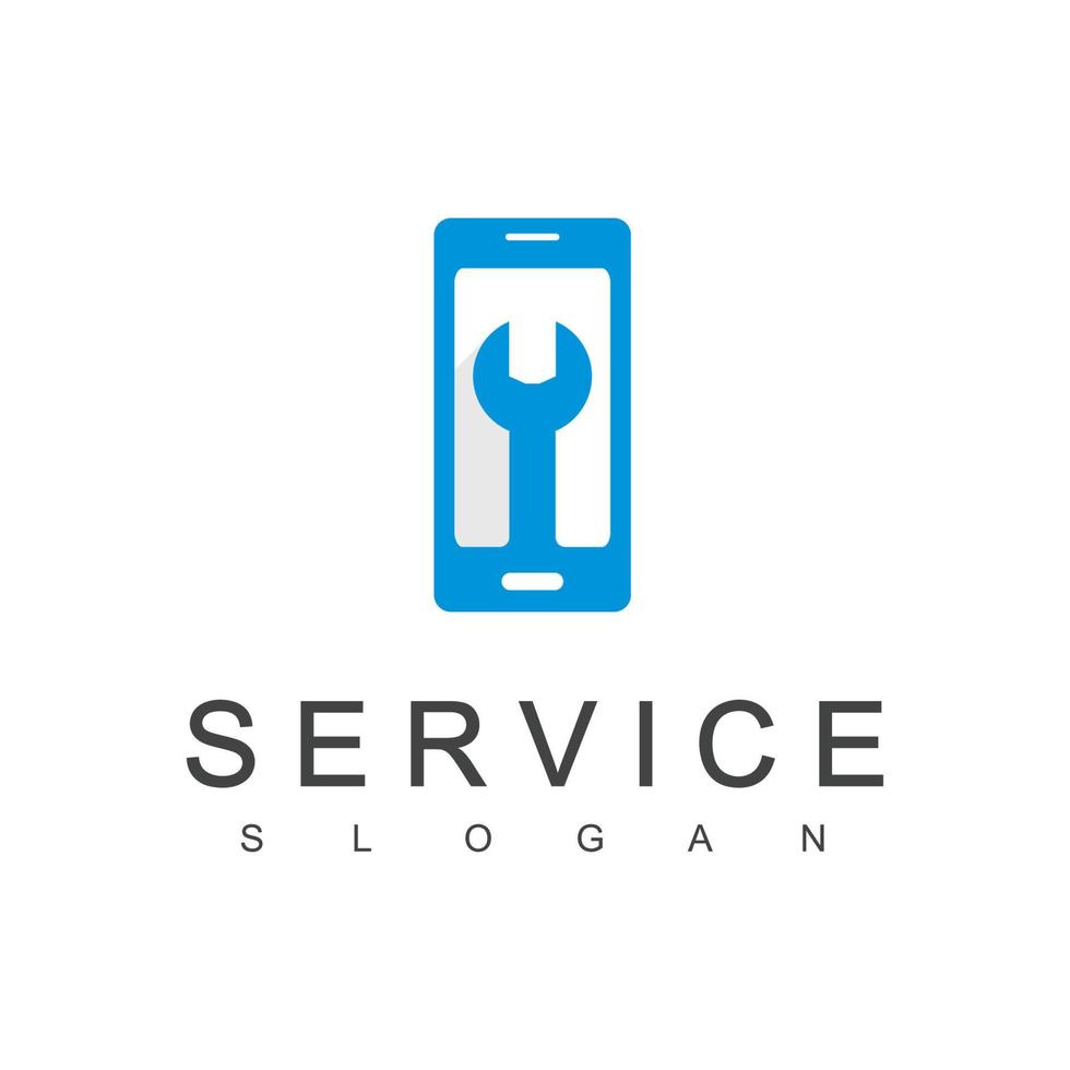 mobiltelefon service logotyp formgivningsmall vektor