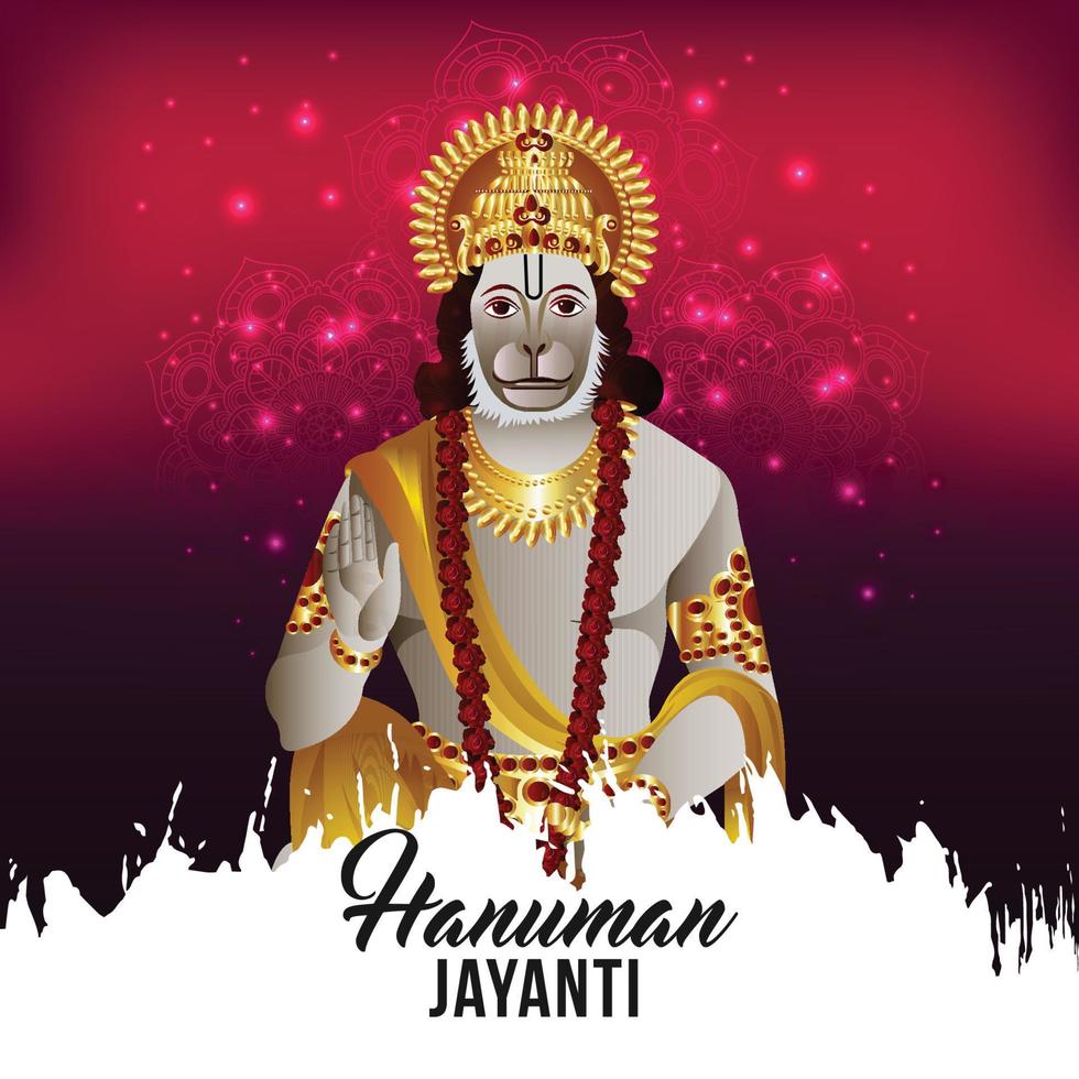 vektor illustration med vektor illustration av glad hanuman jayanti
