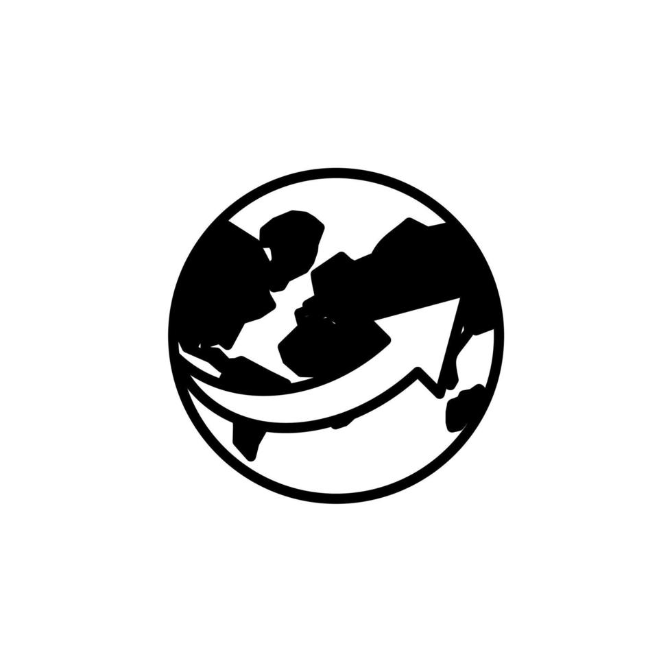 världen, jorden, global heldragen linje ikon vektor illustration logotyp mall. lämplig för många ändamål.